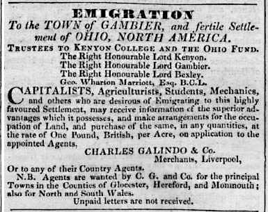 Advert for Gambier